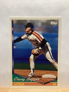 Topps 1994 Baseball Card: Craig Biggio, Houston Astros - Card #305 - Picture 1 of 2