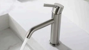 New Basin Mixer Bathroom Tap Brushed Nickel ECT Global Kenzo WT 6501BN - Picture 1 of 2