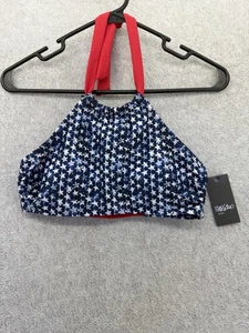 Mossimo Women Swim Top Halter Blue stars Size small Patriotic - Picture 1 of 10