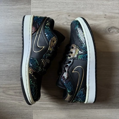 Air Jordan  Air Jordan 1 Low 'Multi Snakeskin' CW5580-001 Women's Shoes 5.5W - Image 1 of 4
