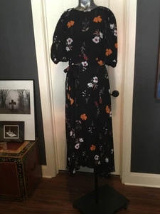 Vestido Midi Donna Morgan Otoño Estampado Floral Manga Abullonada - Talla 8 Vestido de Acción de Gracias - Imagen 1 de 15