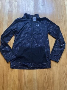 Under Armour Boy’s UA Full Zip Jacket Black Loose YXL Youth XL  NWT - Picture 1 of 5