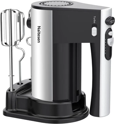 600W Electric Hand Mixer Kitchen Handheld 10 Speed Powerful with Black  - Image 1 of 4