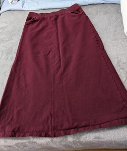 Denim & Co Skirt Womens Medium A-Line Casual Stretch Knit Pockets - Picture 1 of 7