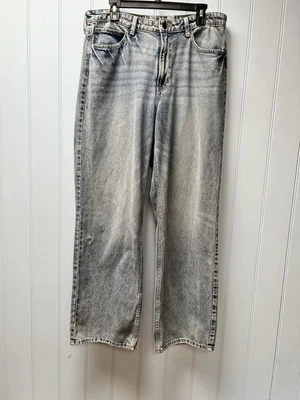 H&M & Denim Ultra High Waist Coupe Large Wide Leg Loose Baggy Jeans Size 14 - Image 1 of 4