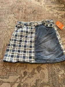 Plaid and Denim Skirt size xl(14-16) - Picture 1 of 2