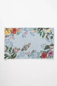 Anthropologie Nathalie Lete Bath Mat Marais NWT Floral Butterflies Whimsical - Picture 1 of 5