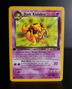 Pokémon TCG - DARK KADABRA - 1ST EDITION - 39/82 - TEAM ROCKET (2000) WOTC - LP - Picture 1 of 2