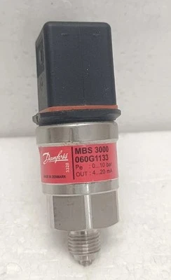 DANFOSS MBS 3000 060G1133 PRESSURE TRANSMITTER Pe 0...10 BAR OUT 4...20 mA NEW - Image 1 of 3