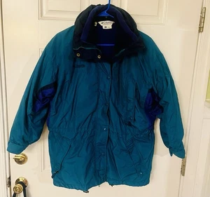 Chaqueta mediana vintage Columbia para mujer forro polar separable turquesa - Imagen 1 de 7