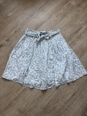 F&F Layered Blue Floral Belted Skirt Size 10 - Image 1 of 4