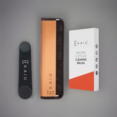 KAIU Vinyl Record & Stylus Cleaning Brush Combo - 2-In-1 anti Static Carbon NEW