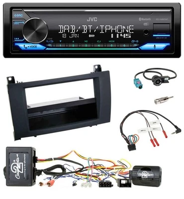 JVC Bluetooth DAB USB Lenkrad Autoradio für Mercedes SLK R171 04-11 aktiv - Bild 1 von 4