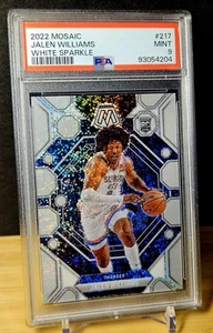 2022 Jalen Williams Panini Mosaic White Sparkle Prizm Rookie RC PSA 9 Mint SSP - Bild 1 von 5