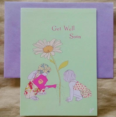 "Girlfriends' Tending", (1) Leanin' Tree Get Well Card, New With (1) Envelope - Image 1 of 4