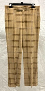 NEW Ralph Lauren Purple Label Tan Plaid Flannel Dress Pants 10 - Picture 1 of 4