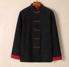 Retro Mens Cotton Traditional Chinese Tang Suit Coat Jacket Kung Fu Tai Chi Tops