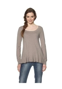 Saltador de lana suave cálido fino tejido manga larga marrón claro talla S/M M/L/659  - Imagen 1 de 1