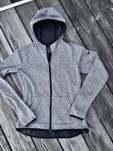Nike Gray Black Dri FIT Therma Knit Performance Run Walk Hoodie Jacket S - Bild 1 von 4