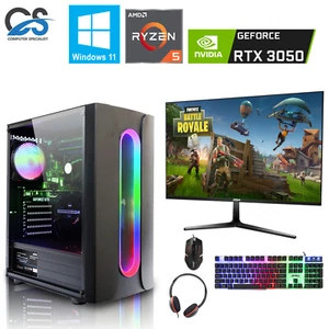 AMD Gaming PC Bundle Ryzen 5 4500 16GB DDR4 6GB NVIDIA RTX 3050 1TB SSD Wins 11 - Picture 1 of 9