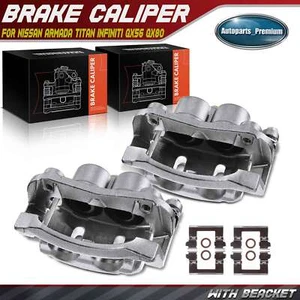 2x Front Left & Right Brake Calipers for Infiniti QX56 QX80 Nissan Titan V8 5.6L - Picture 1 of 8