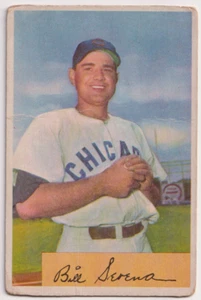 1954 Bowman #93 Bill Serena Chicago Cubs - Foto 1 di 2