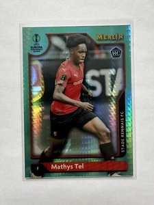 2021-22 Topps Merlin UEFA Mathys Tel Aqua Prism Refractor Rookie RC Chrome - Picture 1 of 2