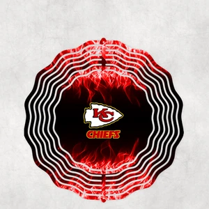 Kansas City Chiefs Inspired 10" Wind Spinner #2 - Picture 1 of 1
