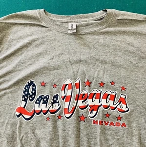 Las Vegas T-shirt. Brand New Size L Cotton Polyester Blend. American flag Logo - Picture 1 of 3