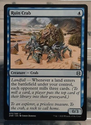 Magic - Ruin Crab/Ruinenkrabbe - Uncommon/Kreatur - Zendikars Erneuerung - EN/NM - Bild 1 von 4