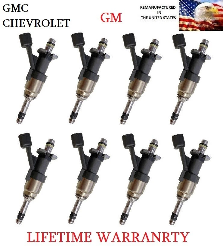 GENUINE Set Of 8 Fuel Injectors For 2015-2018 GMC Yukon, Yukon XL 5.3L #12681212 - Image 1 of 1