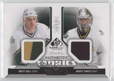 2014-15 SP Game Used Authentic Fabrics Dual Marty Turco Brett Hull #AF2-HT HOF