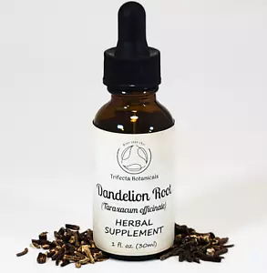 Suplemento herbal de raíz de diente de león Taraxacum officinale / tintura de extracto líquido - Imagen 1 de 9