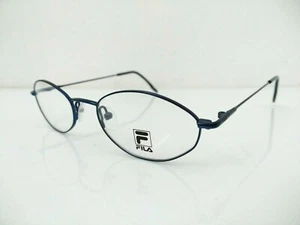 Fila Plastic Eyeglasses Men Women Black Lightweight Oval Blue - Picture 1 of 3