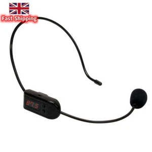 FM Wireless Microphone Headset Megaphone Radio Mic for Loudspeaker - Afbeelding 1 van 12