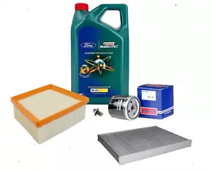 Ford Fiesta Mk7 1.25 Service Kit Oil Air Cabin & Genuine Castrol 5w20 Engine Oil - Picture 1 of 1