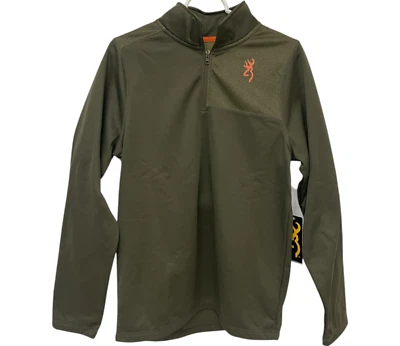 NWT Browning Porter Mens Jacket Black Olive Small Quart Zip Pullover Long Sleeve - Image 1 of 4