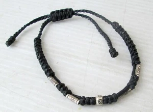 NiCe! Hmong Hill Tribe Unisex Silber & Hanf Verstellbares Armband - Bild 1 von 2