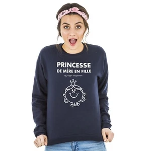 Women's Sweatshirt. Navy Blue. PRINCESS FROM MOTHER TO DAUGHTER - Picture 1 of 3