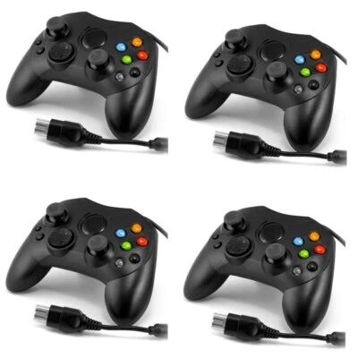 4 X MANETTE NOIRE pour Microsoft XBOX PREMIERE GENERATION