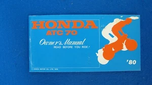 Honda 1980 ATC70 New Old Stock Factory Owners Manual F706 - Picture 1 of 5