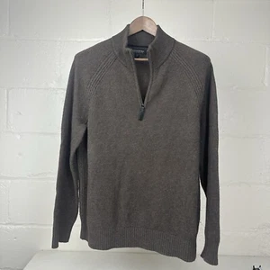 Banana Republic Italian Yarn Wool Blend Sweater Mens Size Large 1/4 Zip Pullover - Picture 1 of 5