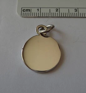 Sterling Silver Engraveable 4.5 gram 18 mm Round Disk Charm!! - Picture 1 of 7