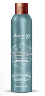 Champú seco Aveeno mezcla de agua de rosas y manzanilla champú seco 5 OZ. Difícil de encontrar Foto 1 de 3