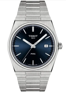 New TISSOT PRX T137.410.11.041.00 Men 40mm Blue Dial 100% New with Box - Picture 1 of 6