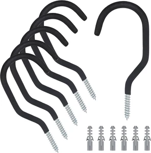 Bike Hooks for Garage Wall, 6 Pack Heavy Duty Bicycle Hangers for Hanging, Wall - Picture 1 of 12