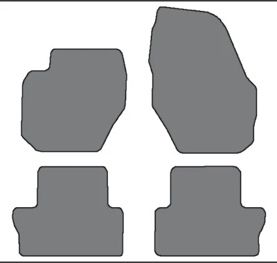 Наборы из 4 напольных ковриков на заказ для Volvo XC60 2010-2017 годов выпуска - черные - Изображение 1 из 4