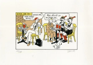 STANISLAS SERIGRAPHIE VICTOR LEVALLOIS RENCONTRE TINTIN 180 ex. n°/signés+NOIR - Picture 1 of 2
