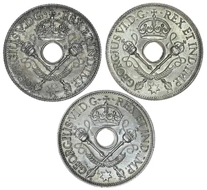 NUOVA GUINEA 1 scellino 1935/38/45 argento UNC 'territorio australiano' set 3 monete - Foto 1 di 2