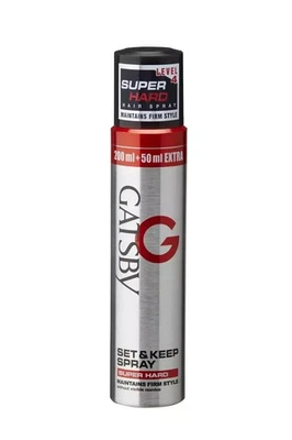 Gatsby Super Hard Set and Keep Spray Hair Styler (250ml) ( pack of 2 ) - Image 1 of 4